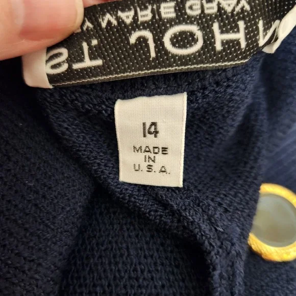 St. John Navy Blue Blazer with Gold Buttons - Picture 8 of 15